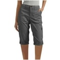 thumbnail image 1 of Mitankcoo Women's Cargo Bermuda Shorts - Elastic Waist Button Closure - Relaxed Fit Pant with Pockets, 1 of 8