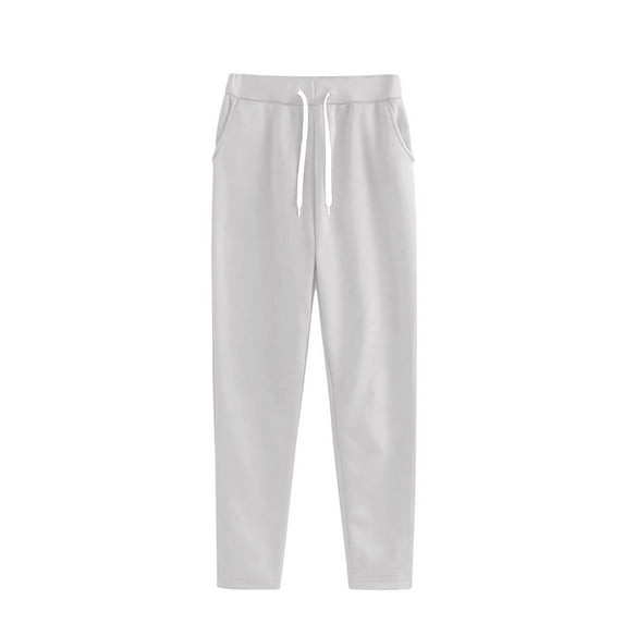 Mitankcoo Women's Drawstring Elastic Waist Pants - Relaxed Fit with Pockets - Casual Comfort Long Trousers