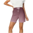 thumbnail image 1 of Mitankcoo Women's Gradient Color Cropped Shorts - Drawstring Stretch Pant - Trendy Casual Short Pants, 1 of 5