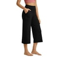 thumbnail image 1 of Mitankcoo Women's Plus Size Yoga Capris - Workout Stretch Relaxed Fit - Casual Cropped Trousers, 1 of 9