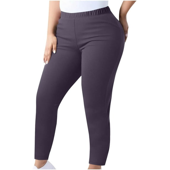 Mitankcoo Women's Plus Size Yoga Joggers - Stretch Elastic Waist - Fashion Casual Long Pants for Workout
