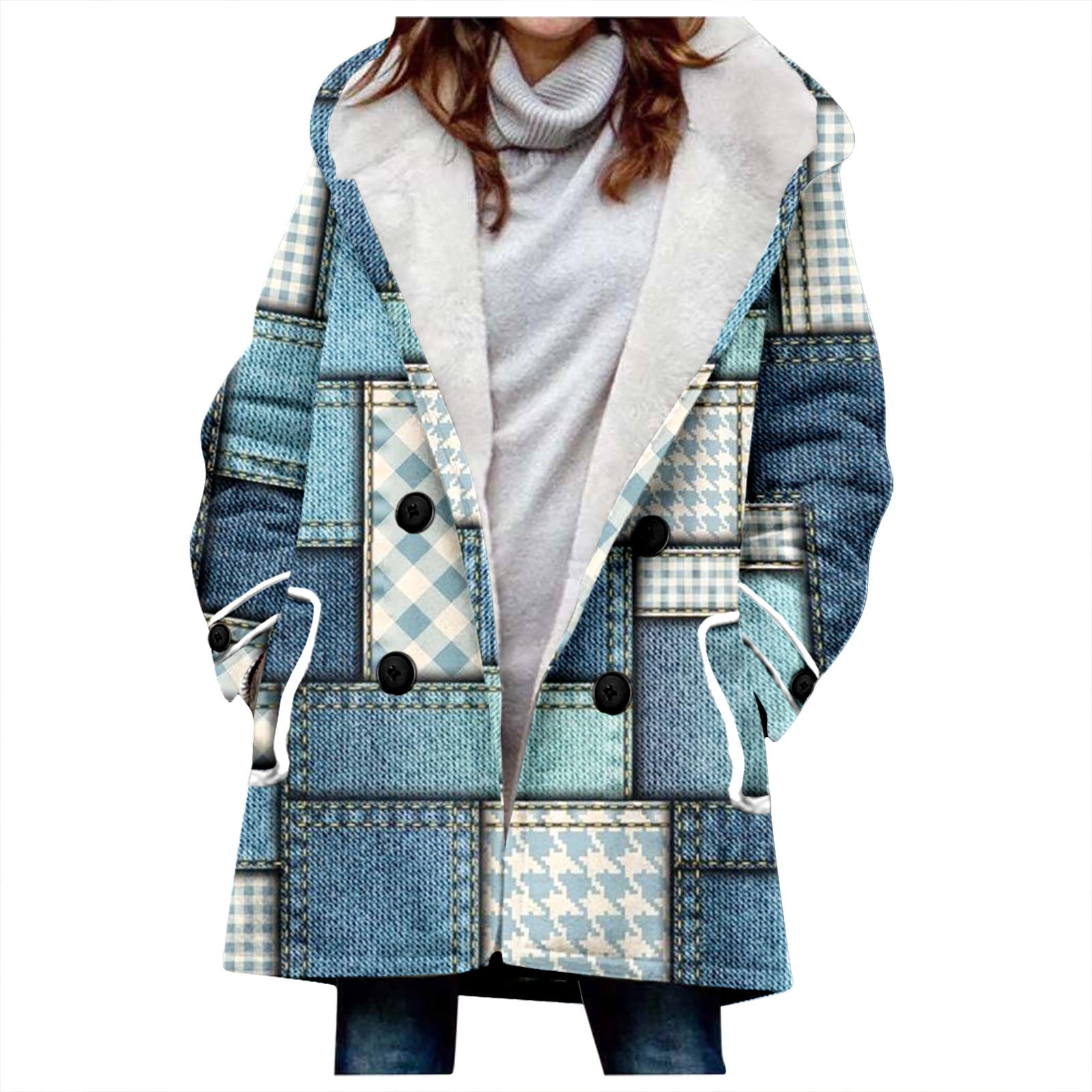 Mitankcoo Women's Winter Wool Coat - 2023 Warm Fleece Lined Cozy ...