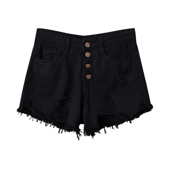 Mitankcoo Womens Denim Shorts Solid Color Summer Jean Shorts Casual High Waist Everyday Hotpants S-5XL
