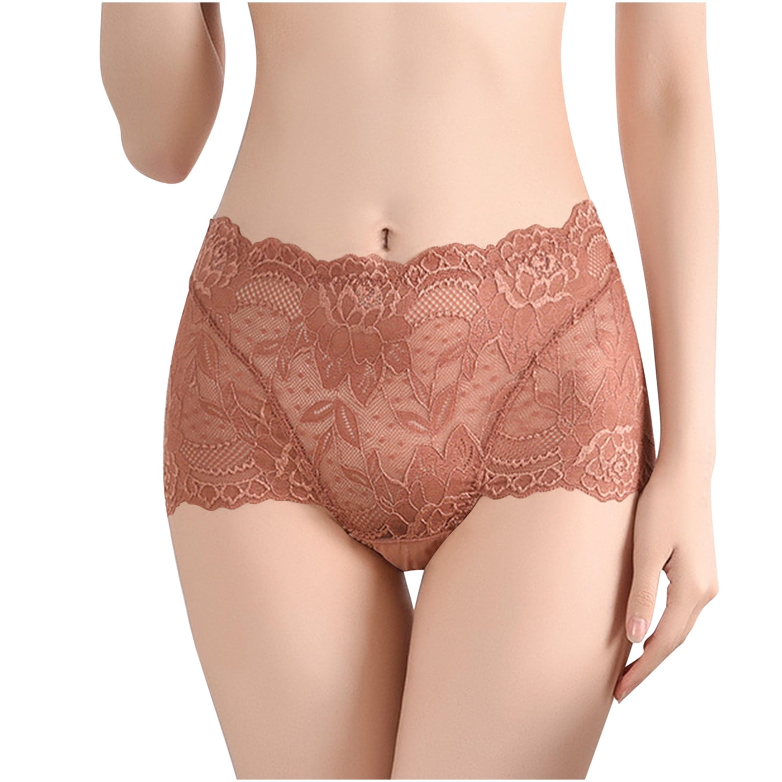Mitankcoo Womens Underpants Breathable Sexy Lace Briefs High Waisted Cheekster Granny Panties