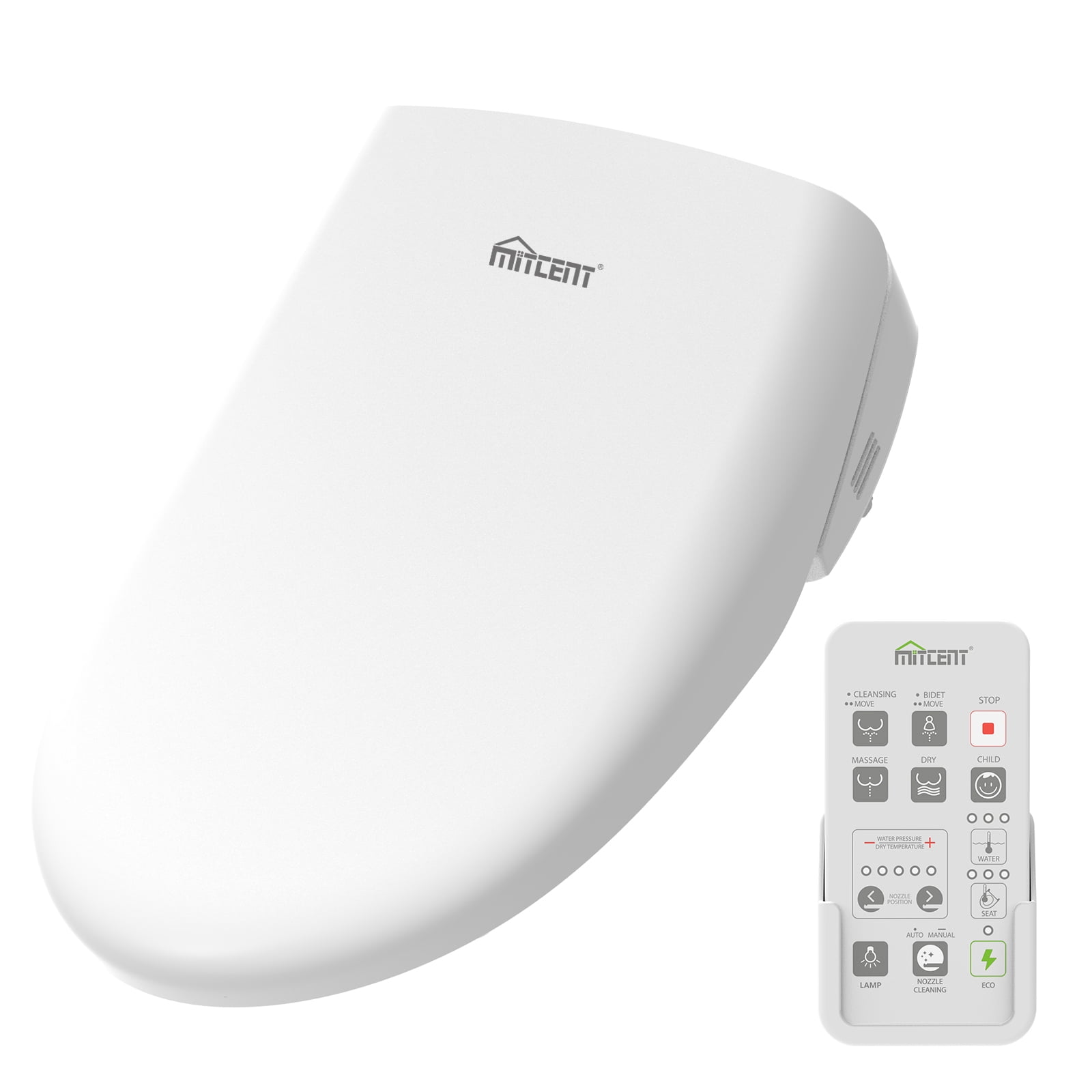 Mitcent Smart Heated Bidet Toilet Seat with SelfCleaning Nozzle