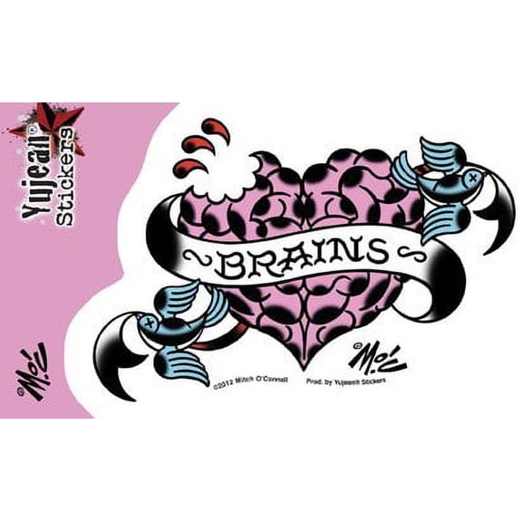 Mitch O'Connell - I Heart Brains - Sticker / Decal