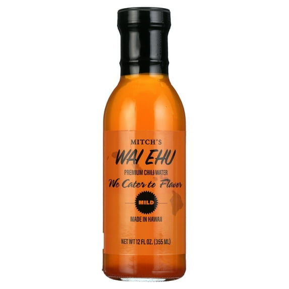 Mitch's Wai Ehu Premium Chili Pepper Water - Hawaiian Hot Sauce - MILD (12 oz)