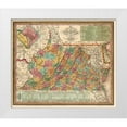 thumbnail image 1 of Mitchell 17x15 White Modern Wood Framed Museum Art Print Titled - Virginia - Mitchell 1834, 1 of 4