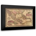 thumbnail image 1 of Mitchell 18x13 Black Modern Framed Museum Art Print Titled - 1866 Mitchell Map of Mexico and the West Indies Antiqued, 1 of 5