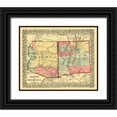 thumbnail image 1 of Mitchell 24x20 Black Ornate Wood Framed with Double Matting Museum Art Print Titled - New Mexico, Arizona - Mitchell 1867, 1 of 4