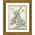 thumbnail image 1 of Mitchell 26x32 Gold Ornate Wood Framed with Double Matting Museum Art Print Titled - Mitchells Map of Great Britain and Ireland, 1 of 4