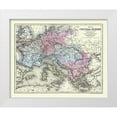 thumbnail image 1 of Mitchell 31x26 White Modern Wood Framed Museum Art Print Titled - Central Europe - Mitchell 1877, 1 of 4