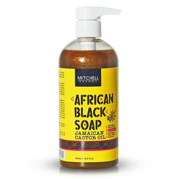 Mitchell Brands African Liquid Body Washes & Shower Gels Bath Soaps with Jamaican Castor Oil 500ml