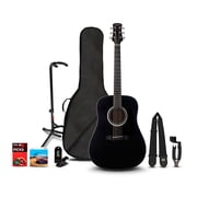 Mitchell Launch D100 Dreadnought Acoustic Guitar Deluxe Pack - Black