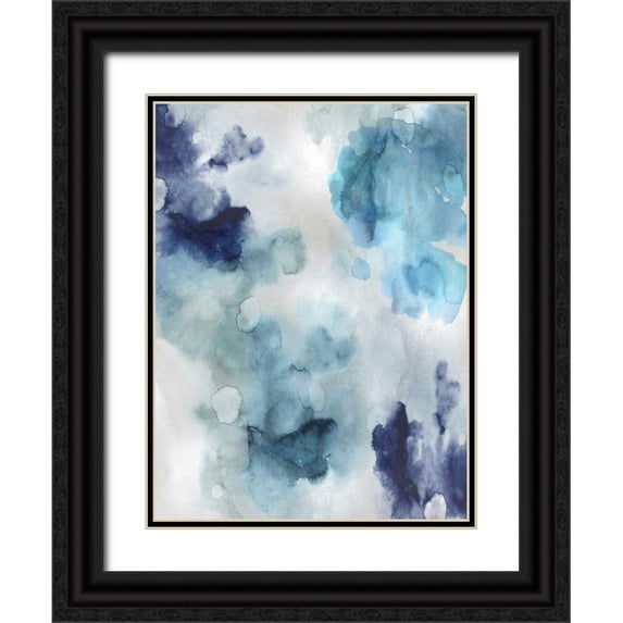 Mitchell, Lauren 12x14 Black Ornate Wood Framed with Double Matting Museum Art Print Titled - Whisper in Blue