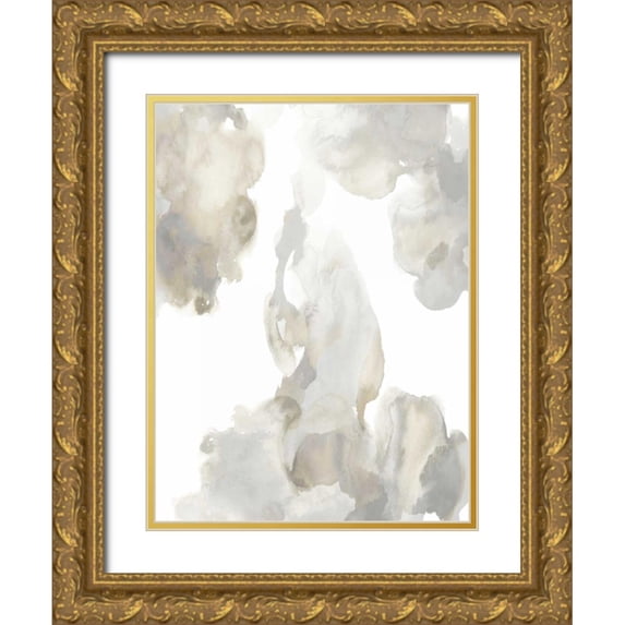 Mitchell, Lauren 19x24 Gold Ornate Wood Framed with Double Matting Museum Art Print Titled - Elevate in Grey I