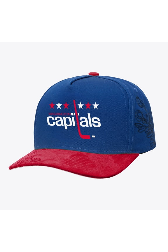 Blue/Red Washington Capitals May Flowers Pro Crown Adjustable Hat
