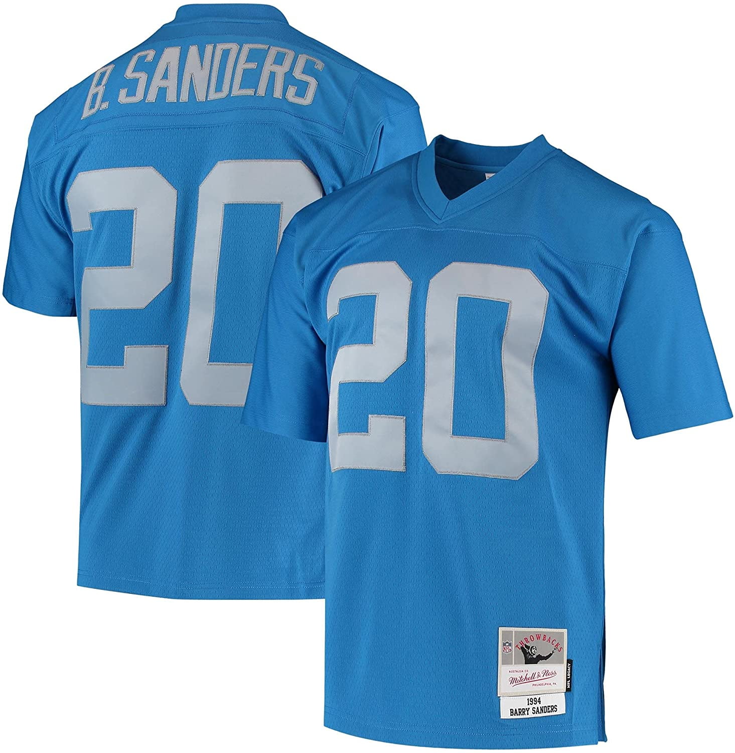 Mitchell & Ness Men's Barry Sanders Blue Detroit Lions_ 1994 Legacy Replica Jersey