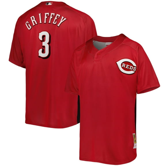 Men's Mitchell & Ness Ken Griffey Jr. Red Cincinnati Reds Authentic Batting Practice Jersey