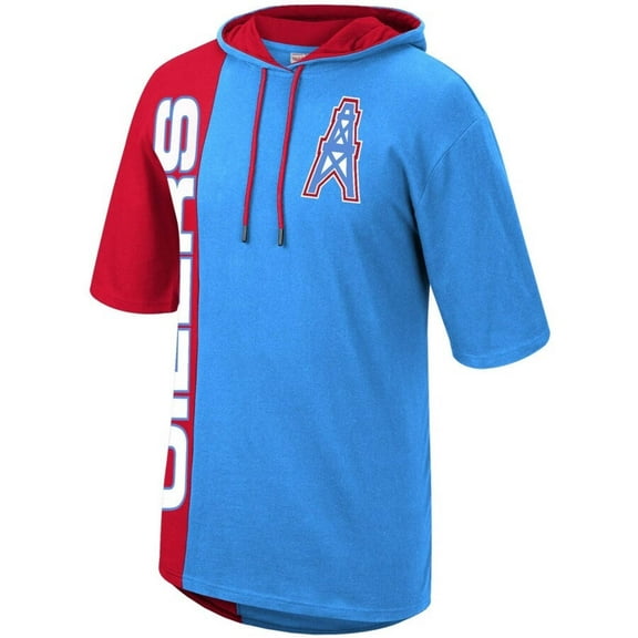 Mitchell  Ness NFL Short Sleeve Split Hoody - Houston Oilers