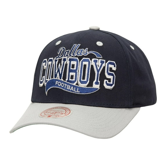 -Mitchell & Ness Navy Dallas Cowboys Block Sweep Pro Adjustable Hat