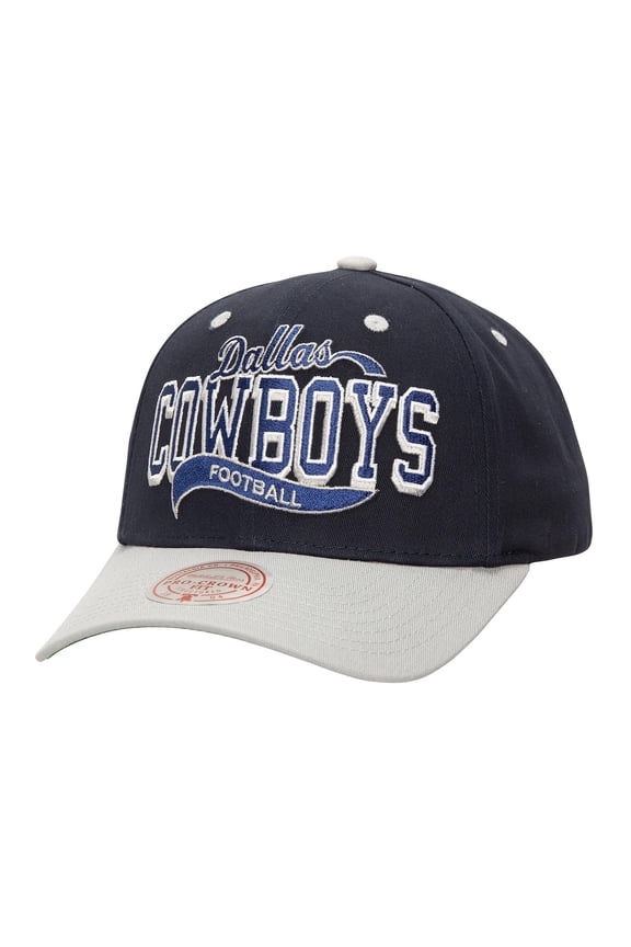 -Mitchell & Ness Navy Dallas Cowboys Block Sweep Pro Adjustable Hat