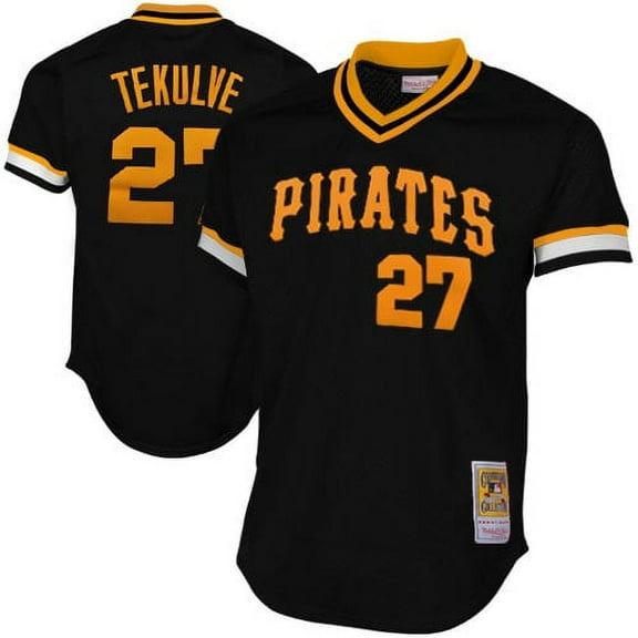 Men's Mitchell & Ness Kent Tekulve Black Pittsburgh Pirates Authentic Batting Practice Jersey
