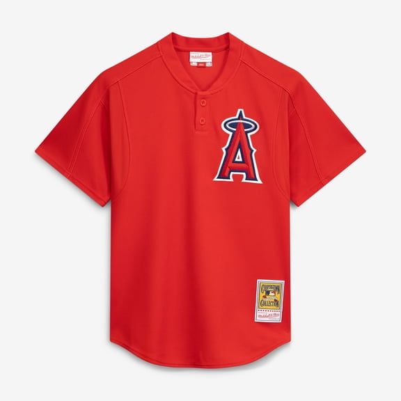 Men's Mitchell & Ness Vladimir Guerrero Red California Angels Authentic Batting Practice Jersey