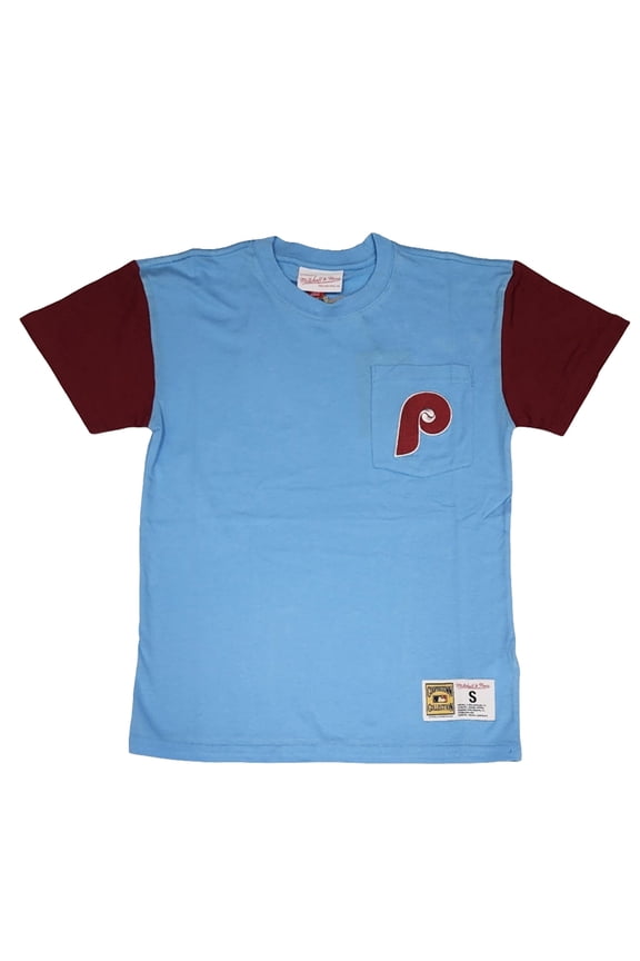 Mitchell Ness Youth Light Blue Premium Pocket Tee