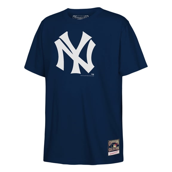 Youth Mitchell & Ness  Navy New York Yankees Retro Logo T-Shirt