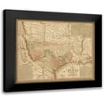 thumbnail image 1 of Mitchell, S. Augustus 17x15 Black Modern Framed Museum Art Print Titled - New map of Texas : with the contiguous American and Mexican states, 1835 - Decorative Sepia, 1 of 5