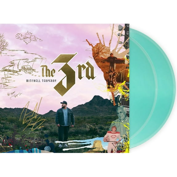Mitchell Tenpenny - The 3rd - Seaglass Colored Vinyl 2xLP Record - Signed Jacket in Black