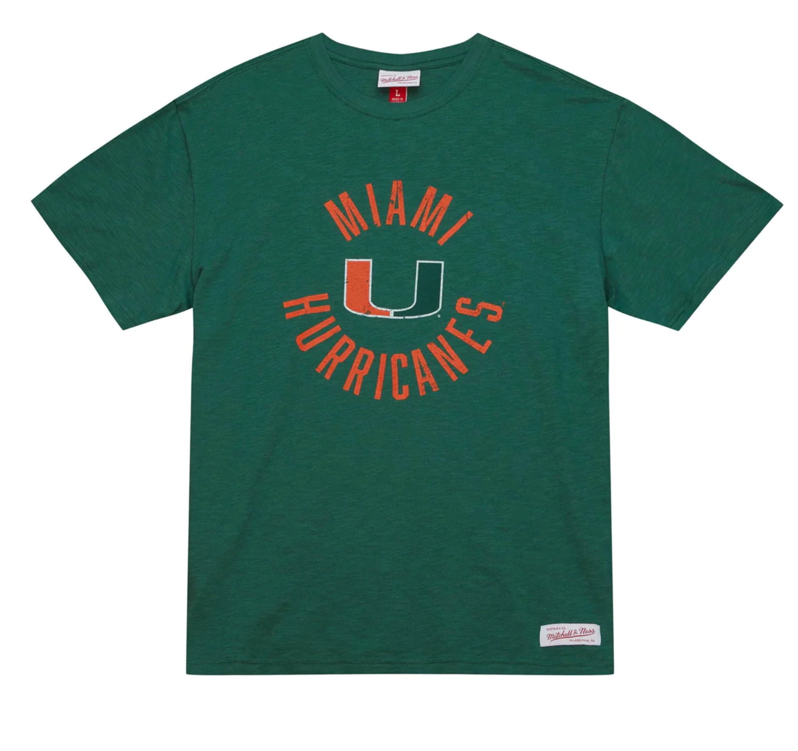 Mitchell and Ness Legendary Slub S/S Tee University Of Miami - Walmart.com