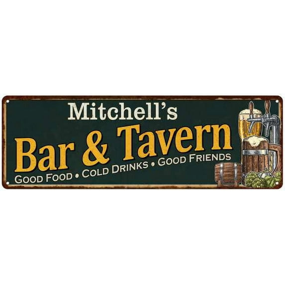 Mitchell's Bar and Tavern Green Sign Man Cave 8x24 108240003478