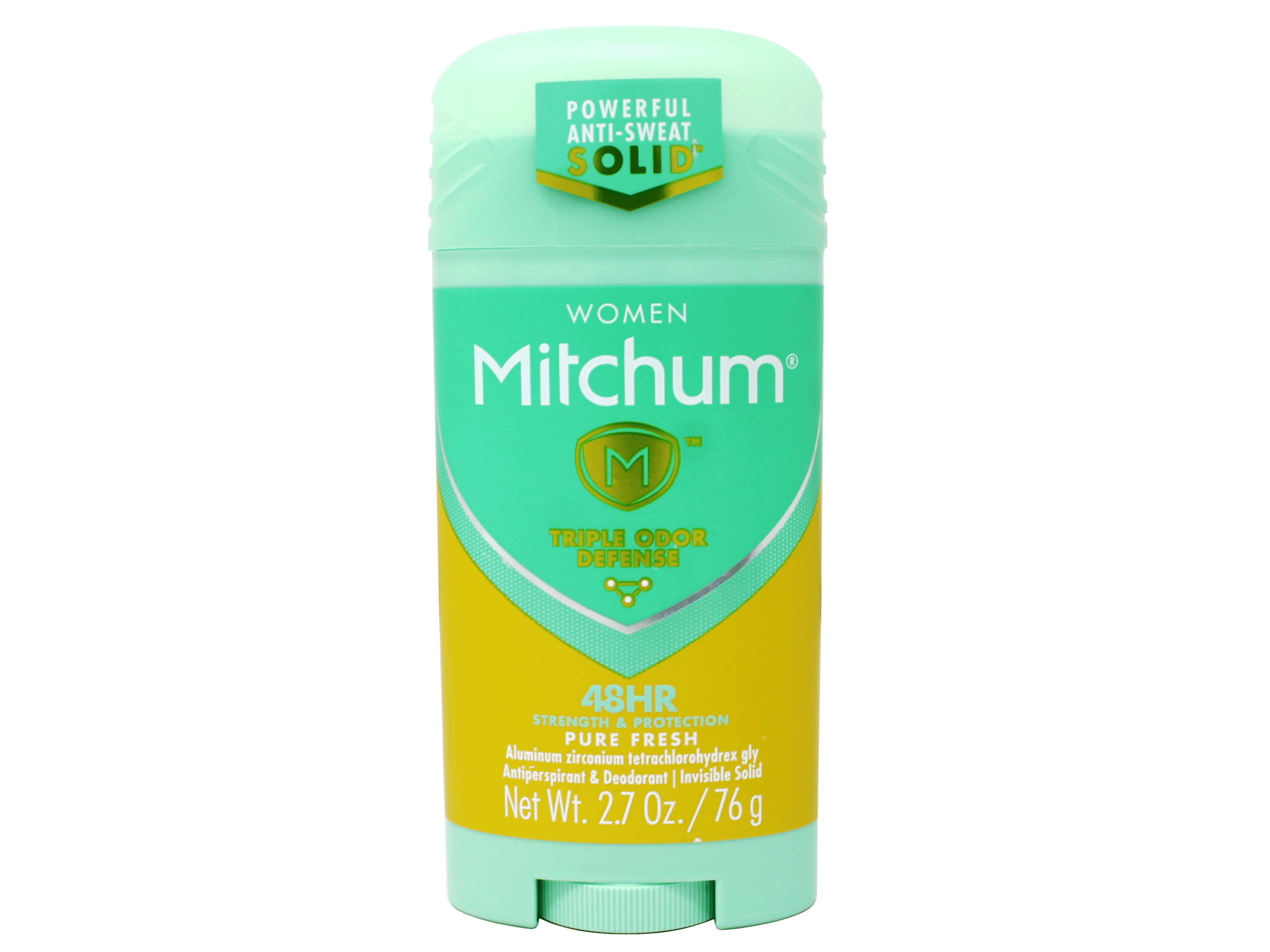 Mitchum Women Triple Odor Defense Invisible Solid 48HR Antiperspirant & Deodorant, Pure Fresh, 2.7 OZ - 4 Pack