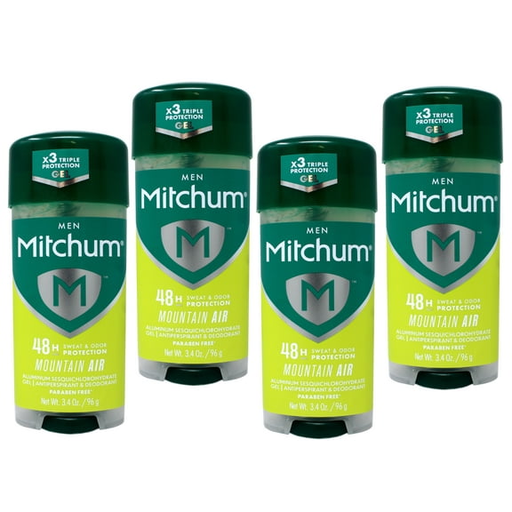 Mitchum Advanced Gel Anti-Perspirant & Deodorant, Mountain Air 3.4 oz (Pack of 4)