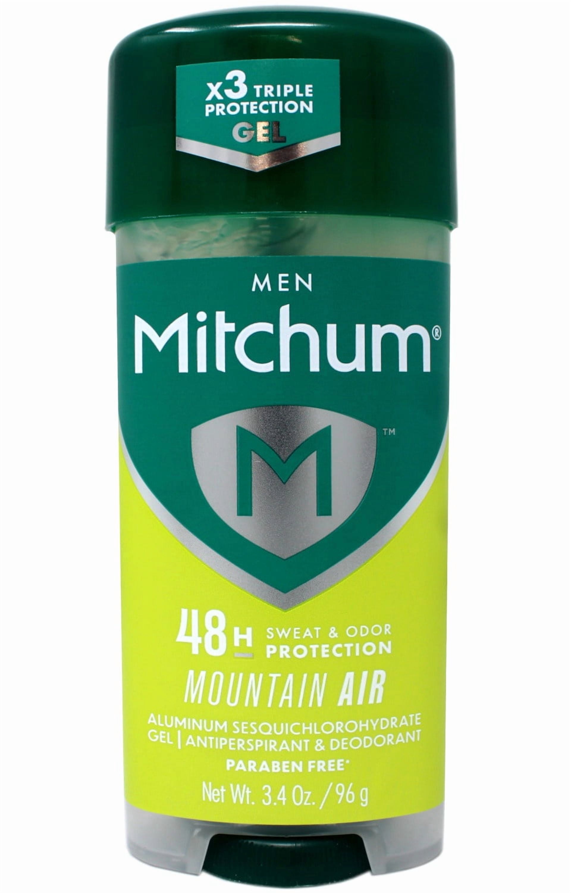 Mitchum Men’s Triple Odor Protection Antiperspirant & Deodorant Gel, Mountain Air, 48HR Protection, 3.4 oz - 6 Pack