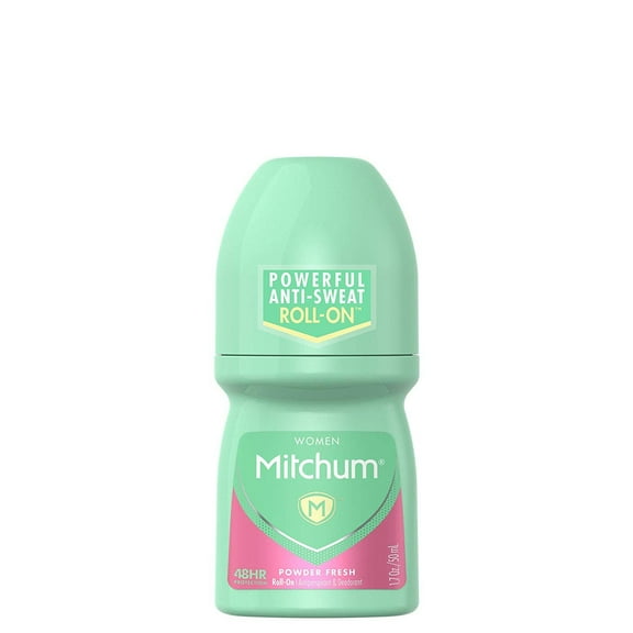 Mitchum Anti-Perspirant Deodorant Roll-On for Women, Powder Fresh, 1.7 oz
