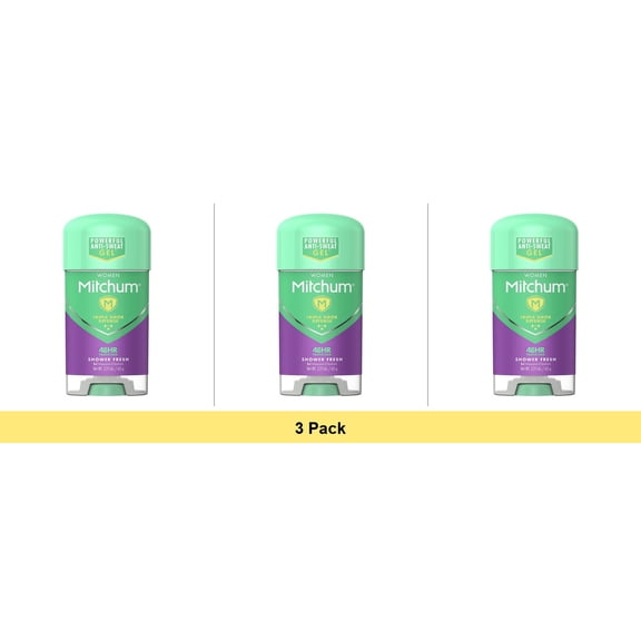 Mitchum Anti-Perspirant & Deodorant for Women Power Gel, Shower Fresh - 2.25 oz - 3 Pack