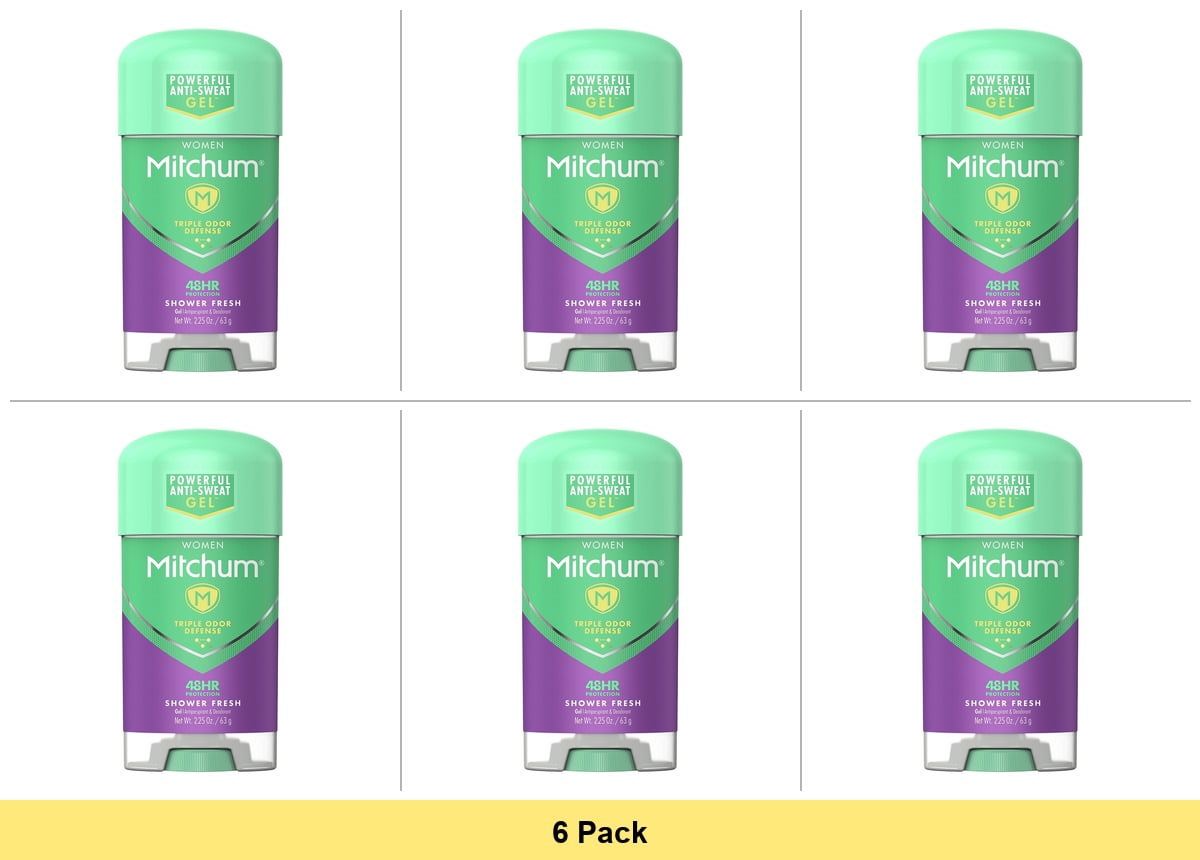 Mitchum Anti-Perspirant & Deodorant for Women Power Gel, Shower Fresh - 2.25 oz - 6 Pack