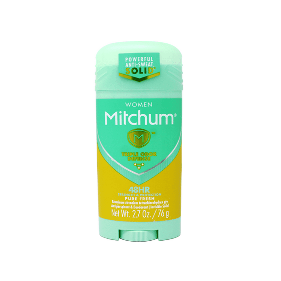 Mitchum Women Triple Odor Defense Invisible Solid 48HR Antiperspirant & Deodorant, Pure Fresh, 2.7 OZ - 6 Pack