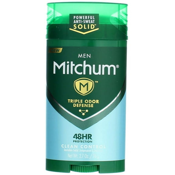 Mitchum Men Advanced Control, Clean Control Invisible Solid, 2.7 oz (Pack of 2)