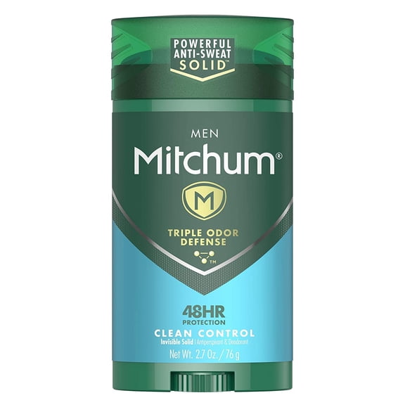 Mitchum Men Advanced Control, Clean Control Invisible Solid 2.7 oz (Pack of 4)