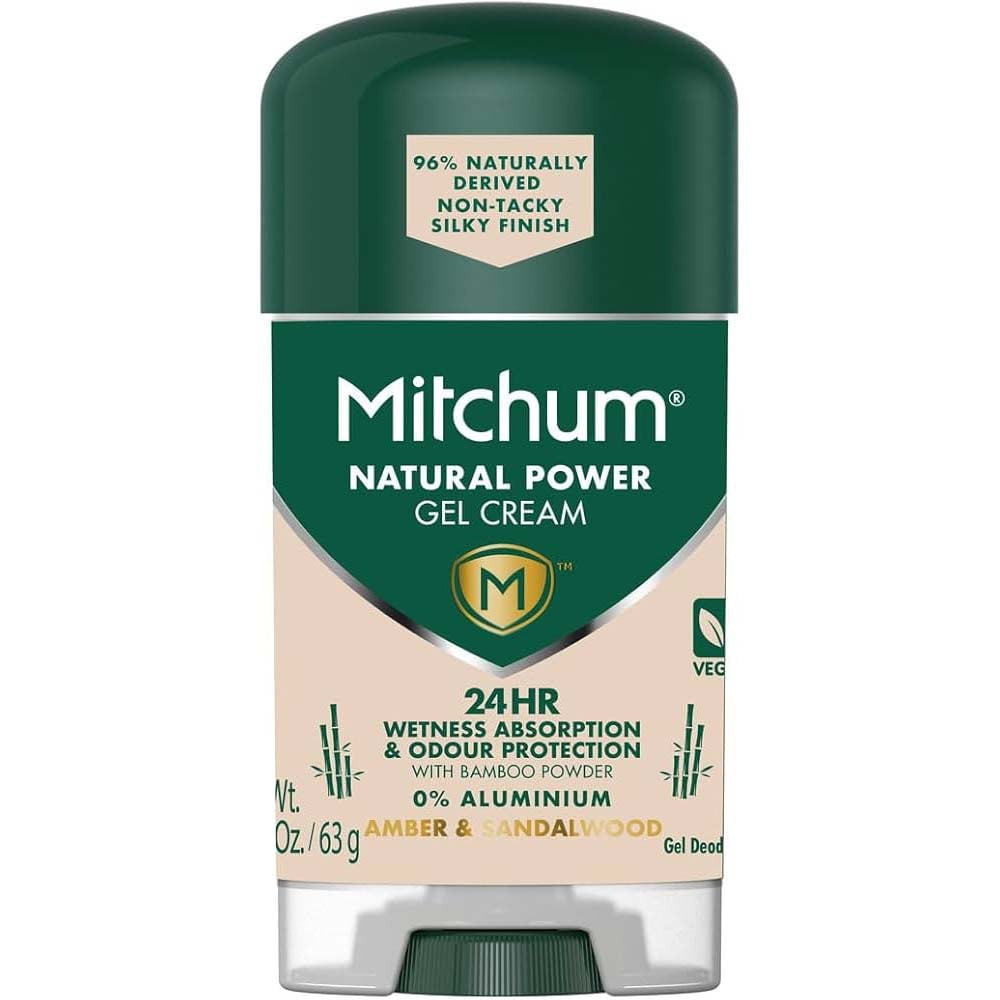 Mitchum Natural Power Gel Cream Deodorant Amber and Sandalwood 2.25oz / 63g