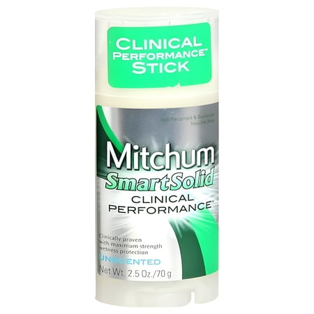 Mitchum Smart Solid Anti--Perspirant Deodorant Unscented 2.50 oz (Pack of 2)