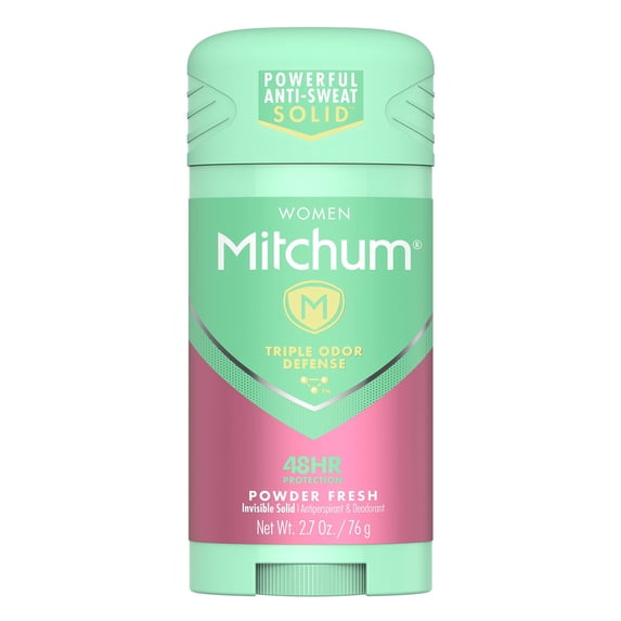 Mitchum Women Advanced Anti-Perspirant & Deodorant Invisible Solid Powder Fresh - 2.7 Oz, Pack Of 5
