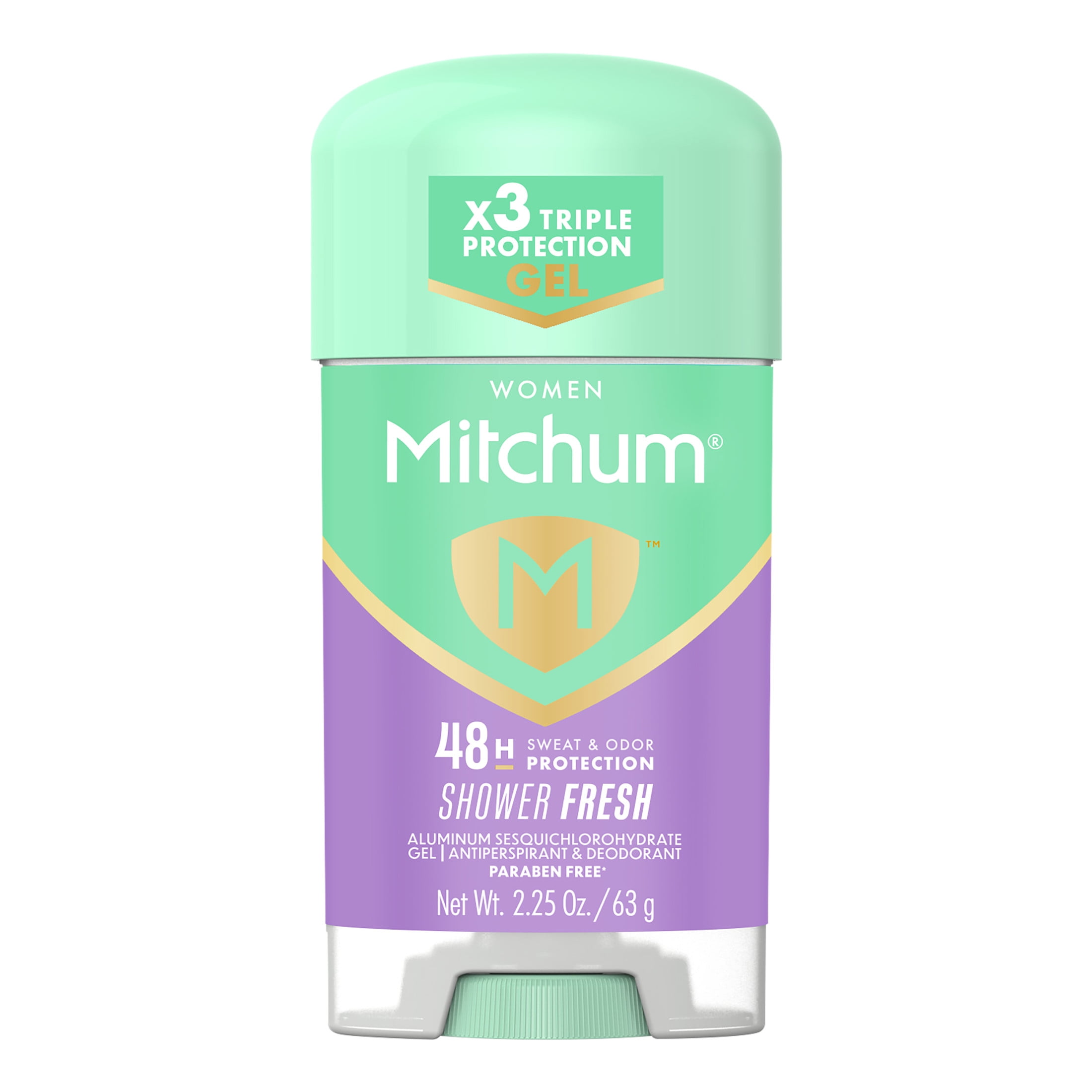 Mitchum Womens Triple Odor Protection Antiperspirant & Deodorant Gel, Shower Fresh, 2.25 oz