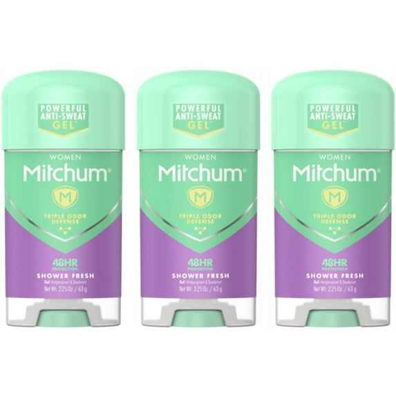 Mitchum Women Gel Anti-Perspirant & Deodorant, Shower Fresh 2.25 oz (Pack of 3)