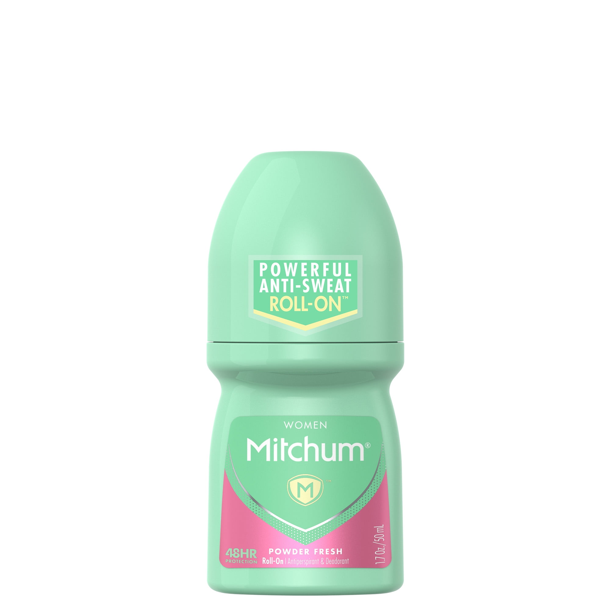 Mitchum Women Powerful Anti-Sweat Antiperspirant Deodorant Roll On, Powder Fresh, 1.7oz - image 1 of 4