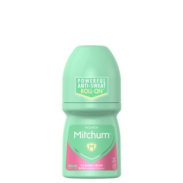Mitchum Women Powerful Anti-Sweat Antiperspirant Deodorant Roll-On, Travel Size, Powder Fresh, 1.7 oz